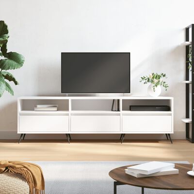 vidaXL Szafka pod TV, biała, 150x30x44,5 cm, materiał drewnopochodny