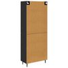 vidaXL Highboard 2 pcs Czarny Dąb Materiał drewnopochodny