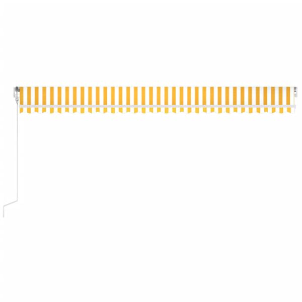 vidaXL Automatycznie zwijana markiza, LED i czujnik wiatru, 600x350 cm