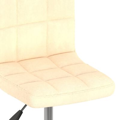 vidaXL Obrotowe krzesła stołowe, 2 szt., kremowe, aksamitne