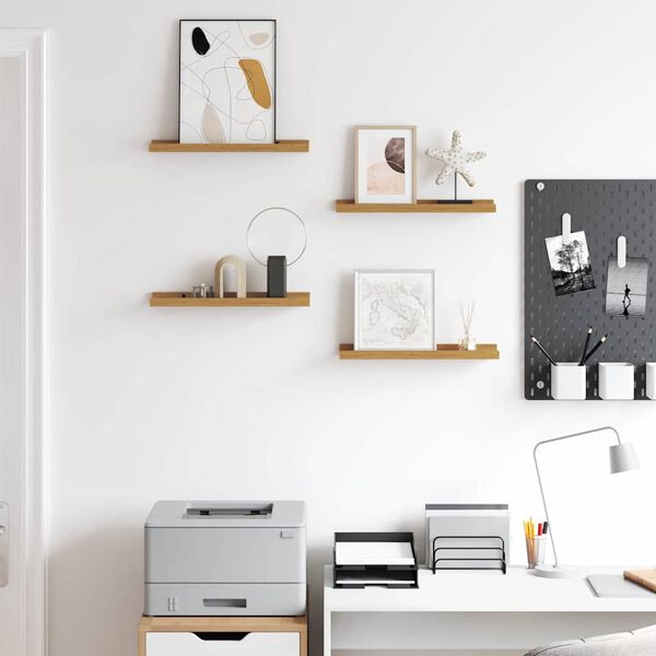 vidaXL P&oacute;łka ścienna z p&oacute;łką 4 pcs Beżowy 40 x 9 x 3 cm