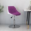 vidaXL Stołek barowy, fioletowo-biały, obity sztuczną sk&oacute;rą