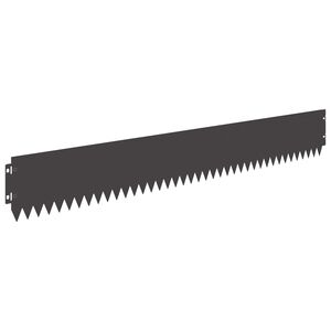 vidaXL Krawężnik do trawnika 30 pcs 103 x 15 cm Stal Czarny