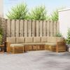 vidaXL Zestaw sofy narożnej z poduszką 8 pcs Naturalny i Beżowy