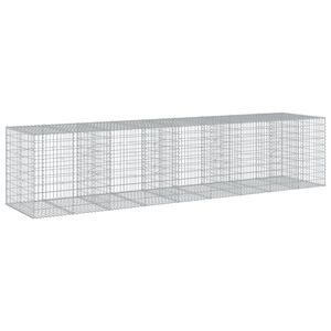 vidaXL Kosz gabionowy z pokrywą, 450x100x100 cm, galwanizowane żelazo