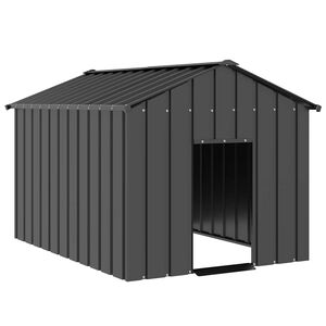 vidaXL Buda dla psa z dachem, 113x153x101 cm, stal galwanizowana