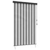 vidaXL Roleta Antracytowy i biały 100 x 250 cm Materiał i Aluminium
