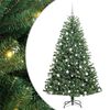 vidaXL Sztuczna choinka z zawiasami zielony 180 cm PVC i Metal