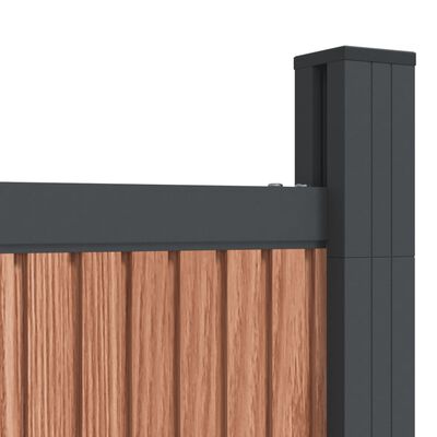 vidaXL Panel ogrodzeniowy, brązowy, 1391x186 cm, WPC