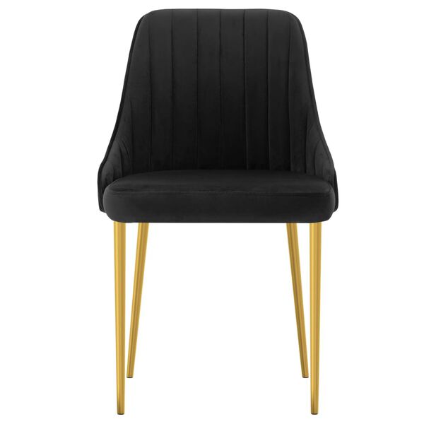 vidaXL Krzesła stołowe, 2 szt., czarne, obite aksamitem