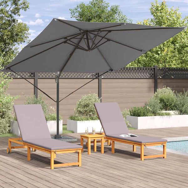 vidaXL Parasol Roma Antracyt 286 x 285 x 265 cm Poliester i aluminium