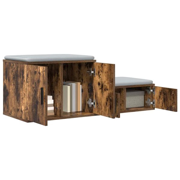 vidaXL Szafka do przechowywania 2 pcs Dąb wędzony 127 x 41 x 40 cm