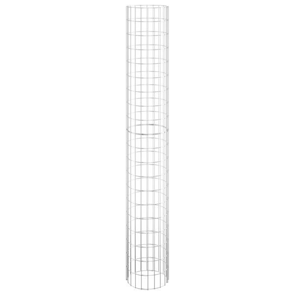 vidaXL Okrągłe donice gabionowe, podniesione, 3 szt., stal, Ø30x200 cm