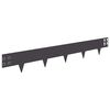 vidaXL Krawężnik do trawnika 30 pcs 100 x 15 cm Stal Czarny
