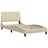 vidaXL Rama ł&oacute;żka bez materaca, Hanko, kremowe, 100x200 cm, obita tkaniną