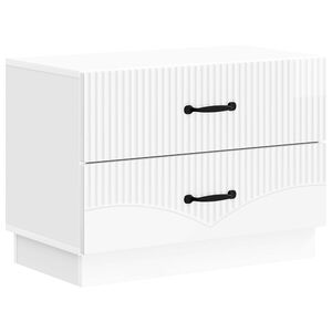 vidaXL Szafka Nocna z szufladą Biały wysoki połysk 62 x 34,5 x 44,5 cm