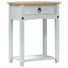vidaXL Stolik konsolowy Biały 55 x 35 x 73 cm Lite drewno sosnowe