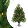 vidaXL Choinka z 150 diodami LED z podstawą Zielony 120 cm PE