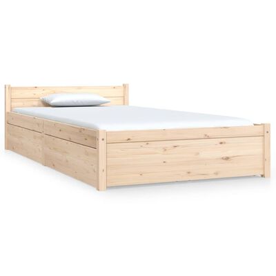 vidaXL Rama łóżka z szufladami, 90x200 cm