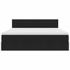 vidaXL Ł&oacute;żko z miejscem do przechowywania Czarny 160 x 200 cm Aksamit