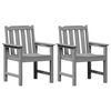 vidaXL Krzesło jadalne ogrodowe 2 pcs Jasnoszary 65.5 x 59 x 88cm HDPE