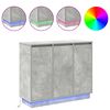vidaXL Komoda LED Ze LED Lights Betonowy szary 90 x 32 x 75 cm