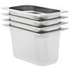 vidaXL Pojemniki gastronomiczne 4 szt. GN 1/4, 150 mm, stal nierdzewna