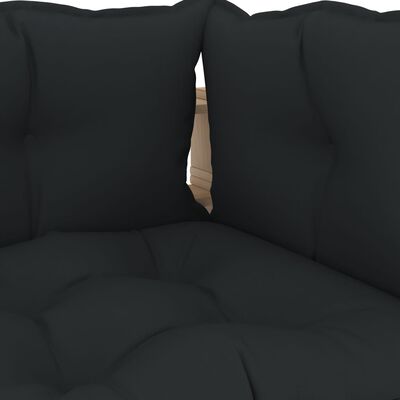 vidaXL Ogrodowe siedzisko narożne z palet, z poduszkami antracytowymi
