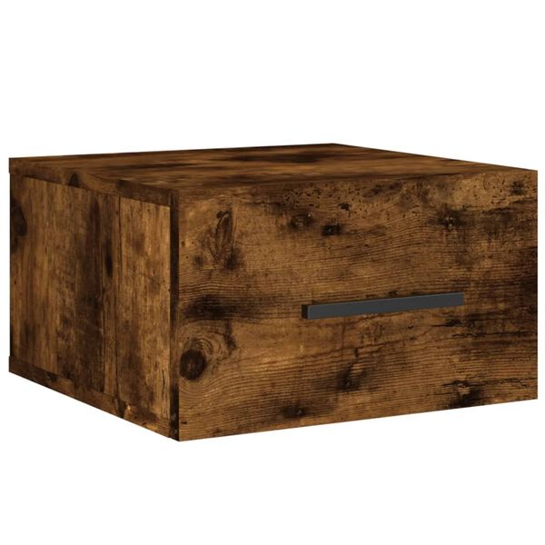 vidaXL Wisząca szafka nocna, przydymiony dąb, 35x35x20 cm