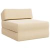 vidaXL Składana Sofa Ł&oacute;żko kremowy 60 x 70 x 41 cm tkanina