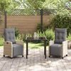 vidaXL Zestaw do jadalni w ogrodzie z poduszką 3 pcs Beżowy polirattan