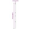 vidaXL Słupek ogrodzeniowy. 26 pcs Zielony 3.2 x 3.2 x 170 cm Stal