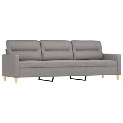 vidaXL 3-osobowa sofa wypoczynkowa z poduszkami, jasnoszara, 210 cm