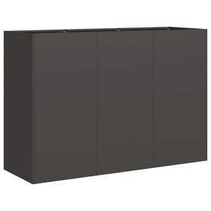 vidaXL Doniczka Czarna 120x40x80 cm Stal walcowana na zimno