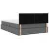 vidaXL Ł&oacute;żko z miejscem na przechowywanie i LED Ciemnoszary