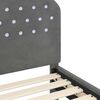 vidaXL Ł&oacute;żko Dziecięce z Ramą i Zagł&oacute;wkiem Ciemnoszary 90 x 200 cm