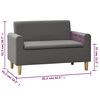 vidaXL 2-osobowa sofa dziecięca, szara, sztuczna sk&oacute;ra