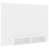vidaXL Wisząca szafka pod TV, biała, 135x23,5x90 cm