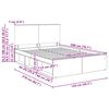 vidaXL Ramka ł&oacute;żka Stare drewno 140 x 200 cm Lite drewno sosnowe