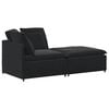 vidaXL Sofa modułowa z podn&oacute;żkiem i poduszkami aksamitna czerń