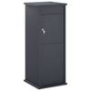 vidaXL skrzynka na listy antracytowy 40 x 40 x 100 cm Stal