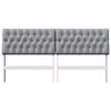 vidaXL Tapicerowane wezgłowie Jasnoszary 180 cm Lite drewno sosnowe