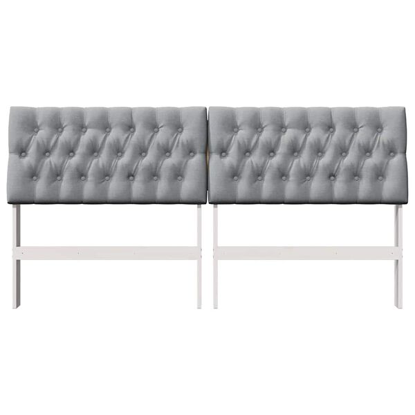 vidaXL Tapicerowane wezgłowie Jasnoszary 180 cm Lite drewno sosnowe