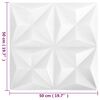 vidaXL Panele ścienne 48 pcs Białe origami 50 x 50 cm Pianka XPS