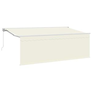 vidaXL Markiza wysuwana Kremowy 350 x 200 cm Poliester i aluminium