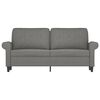 vidaXL Sofa 2-osobowa, ciemnoszara, 140 cm, tapicerowana tkaniną