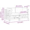 vidaXL Sofa narożna do ogrodu Lite drewno sosnowe Woskowy Brąz