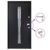 vidaXL Aluminiowe drzwi zewnętrzne, antracytowe, 90 x 200 cm
