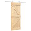 vidaXL Drzwi przesuwne Naturalne i białe 80 x 210 cm