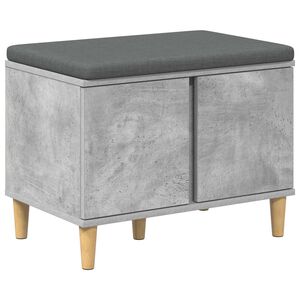 vidaXL Ławka w przedpokoju z poduszką Betonowy Szary 60 x 38 x 46 cm